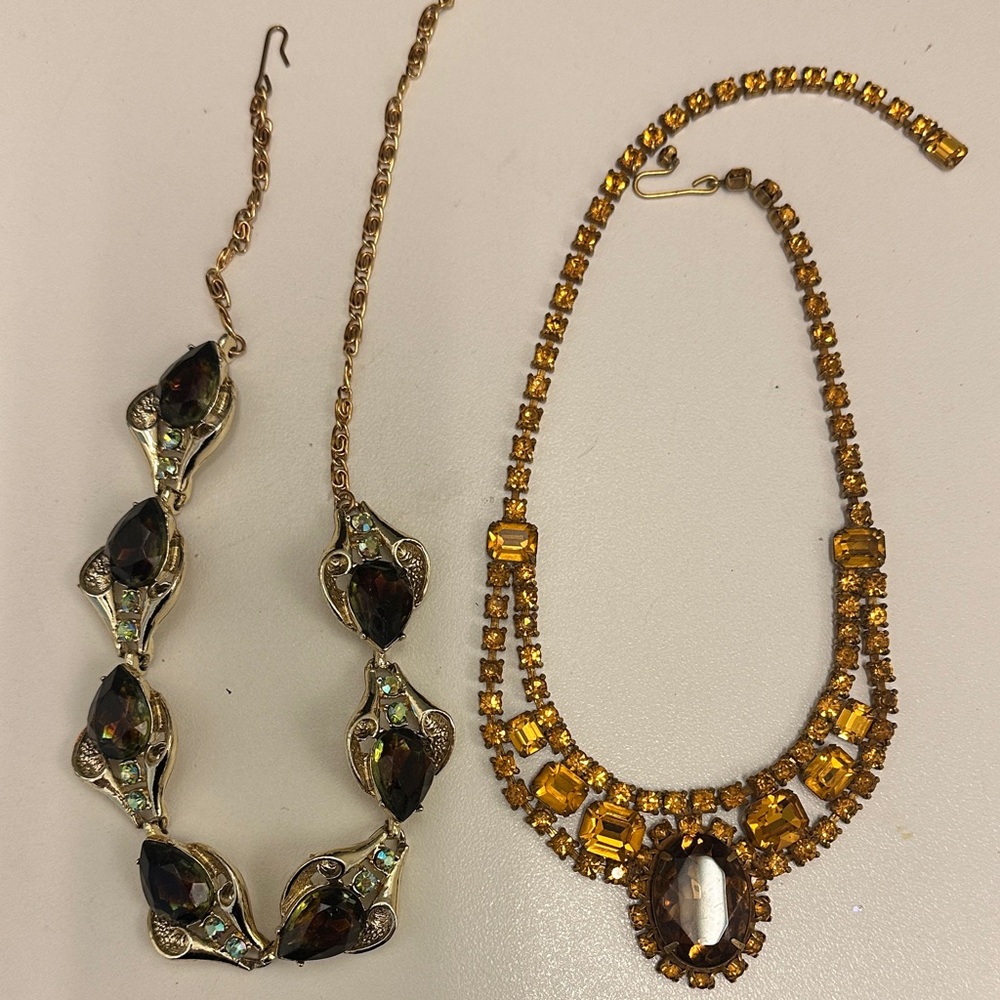 Vintage Gold and Brown Necklaces